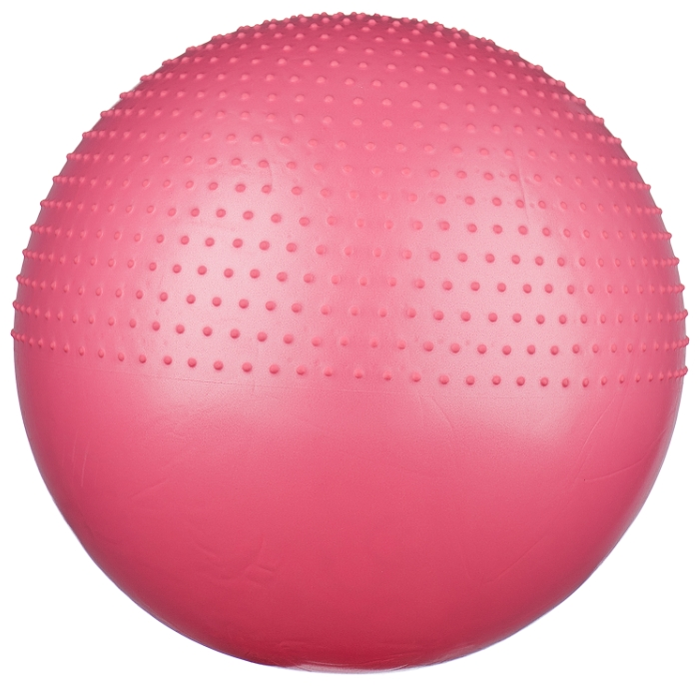 Мяч гимнастический массажный 2 в 1 INDIGO Anti-burst с насосом ,d -75 cm. Розовый